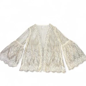 Xhilaration Boho Sheer Lace Bell Sleeve Cover-Up Kimono – Size Medium - Picture 1 of 4