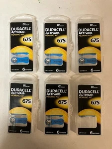 Qty 34 Genuine Duracell 675 Hearing Aid Batteries PR44 Blue Tab 1.45v - Picture 1 of 3