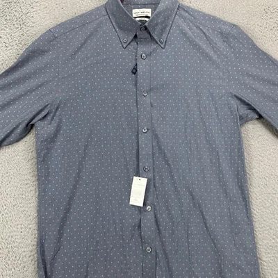 Lucky Brand Mens Dress Shirt Medium 15-15.5 32/33 Indigo Slim Fit Stretch NEW - Image 1 of 4