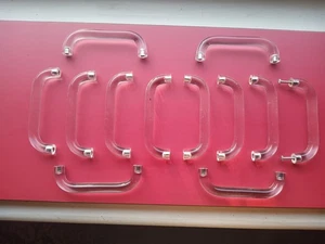 12er SET FAB MCM ERA VTG LUCITE SCHUBLADENGRIFFE - Bild 1 von 9