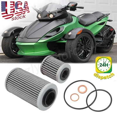 Oil Filter w/ Extended Trans Filter Seal Kit For Can-Am Spyder RS GS RS-S ST RT - Image 1 of 4