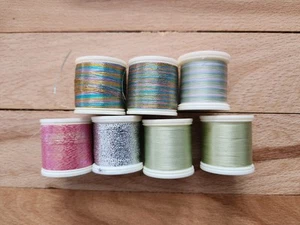 Lot 7 NEW Vintage Madeira Polyester Viscose/Rayon Machine Embroidery Spools - Picture 1 of 5