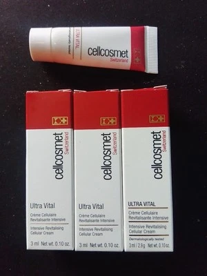 3 x Crema Celular Revitalizante Intensiva Ultra Vital Cellcosmet 3mlx3= 9ml Foto 1 de 4
