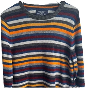 American Eagle Athletic Fit 26% Wool Sweater Women’s M Multi Color Stripes - Picture 1 of 9