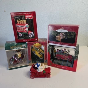 Hallmark Andenken Ornamente "WEIHNACHTSMANN" Fahrzeuge Feuerwehrauto, Bus, Matchbox Lot - Bild 1 von 14