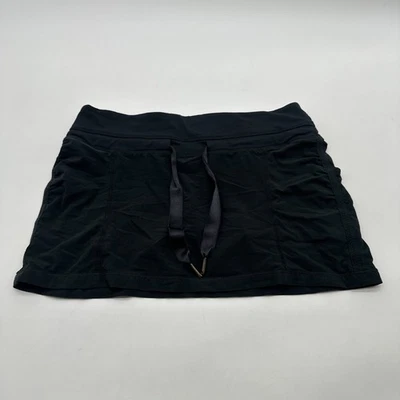 Falda deportiva Lululemon Skort para mujer talla 4 negra con logotipo bolsillo cremallera... #35194 Foto 1 de 4