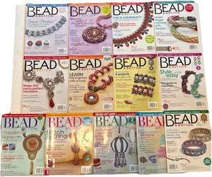 13 BEAD & BUTTON Magazine LOT Jewelry Making Beading 2013-2016 BEAD ART - Picture 1 of 5