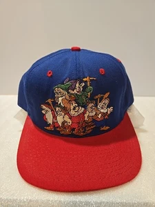 VTG Disney Store MINER LEAGUE Seven Dwarfs Dwarves Snapback Cap Hat 1990's - Picture 1 of 7