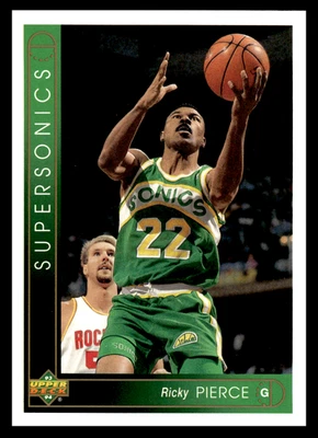 1993-94 Upper Deck Ricky Pierce #76 Seattle SuperSonics NBA Basketball - Image 1 of 2