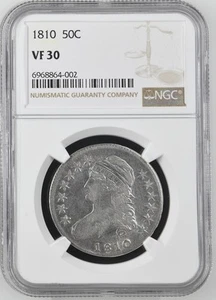 1810 Capped Bust Half Dollars NGC VF-30 - Picture 1 of 2