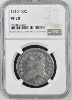 1810 Capped Bust Half Dollars NGC VF-30 - Image 1 of 2