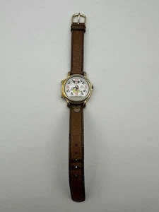 Vintage Lorus Disney Mickey Mouse Melody Uhr Braunes Lederarmband *funktioniert nicht* - Bild 1 von 9