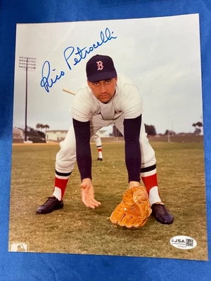 波士顿红袜队 RICO PETROCELLI 签名 8x10 JSA CH34617 — 第 1/3 张图片