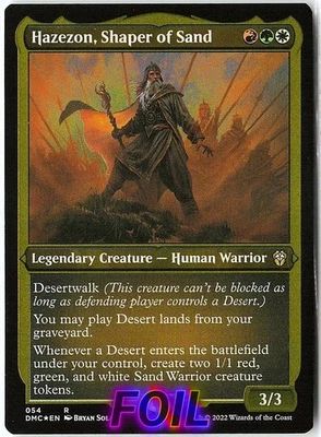 Hazezon, Shaper of Sand (Foil Etched) 54 Rare Commander: Dominaria United LP MTG - Image 1 of 2