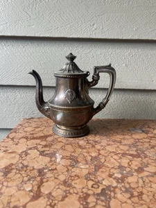 1924 Gorham Hotel Silber Kaffeekanne Milchkännchen 10oz B Monogramm Antik Silverplate - Bild 1 von 13