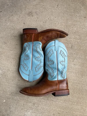 Botas vaqueras vintage Anderson Bean Seafoam para hombre talla 10 Foto 1 de 4