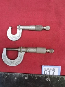 2 Pieces Vintage Moore & Wright Imperial Micrometers 1" & 1/2" Good Condition... - Picture 1 of 12