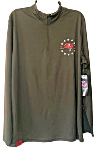 NWT NFL Team Apparel Tampa Bay Buccaneers Men's Bucs Quarter-Zip Pullover M - Picture 1 of 7