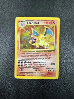 Pokémon TCG: Charizard (Base Set 1999) (Portuguese) Holo Rare 4/102 Base Set - Image 1 of 4