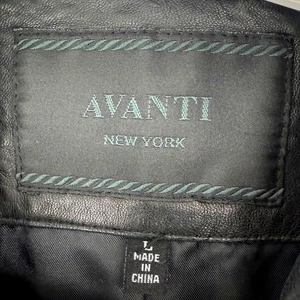 Chaqueta Blazer Avanti New York Mujer Cuero de Cordero Genuino Talla L Negra - Imagen 1 de 9
