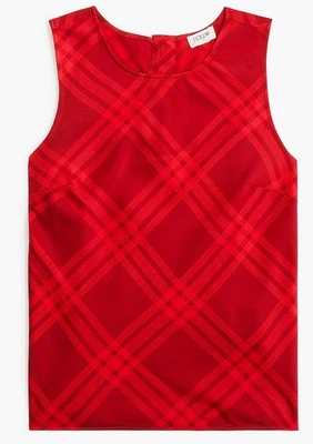 Top sin mangas a cuadros mediano J.Crew Foto 1 de 4