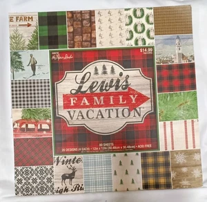 Almohadilla de papel The Paper Studio Lewis Family Vacation 120 hojas 20 diseños cada una - Imagen 1 de 1