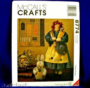 McCall's 8774 Garden Doll, Quilt & 8 in Bunny Country Sew Pattern Vintage Uncut - Picture 1 of 1