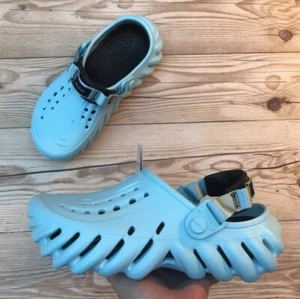 Crocs Echo Clog Arctic Blue/Black Select-a-Size - Picture 1 of 13