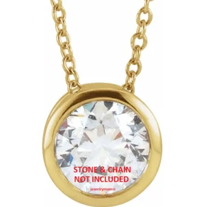 COLGANTE DESLIZANTE de montaje de 5,8 mm 3/4 quilates de oro amarillo sólido de 18 K EE. UU. - Imagen 1 de 3