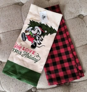 Disney Parks Mickey Mouse Weihnachten Urlaub Handtuch Set. Neu Mit Etikett. - Bild 1 von 5