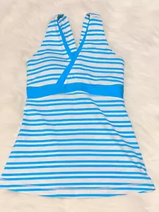 Sujetador sin mangas Lululemon para mujer ropa activa yoga incorporado azul despojado Racerback S - Imagen 1 de 6