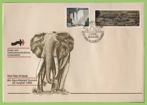 Zimbabwe 1986 Eighth Non-Aligned Summit Conference set on First Day Cover - Picture 1 of 1