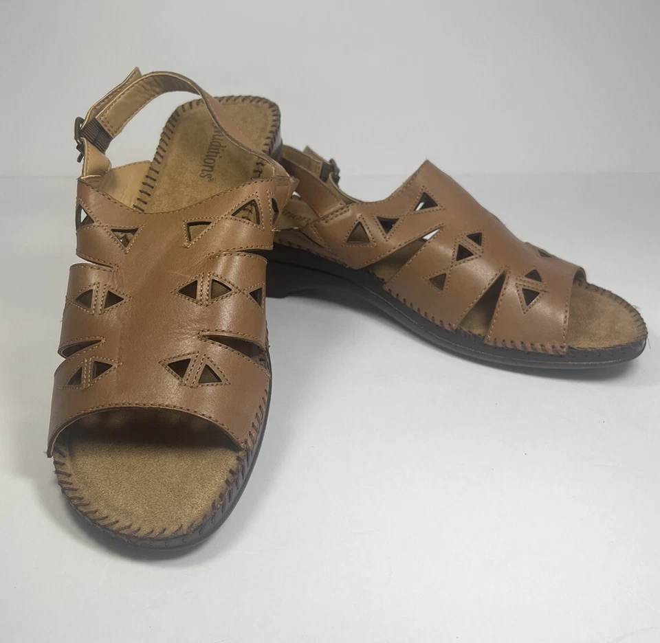 Auditions Womens Megan Brown Slingback Sandals Shoes 10N 1082965. New - Image 1 of 4