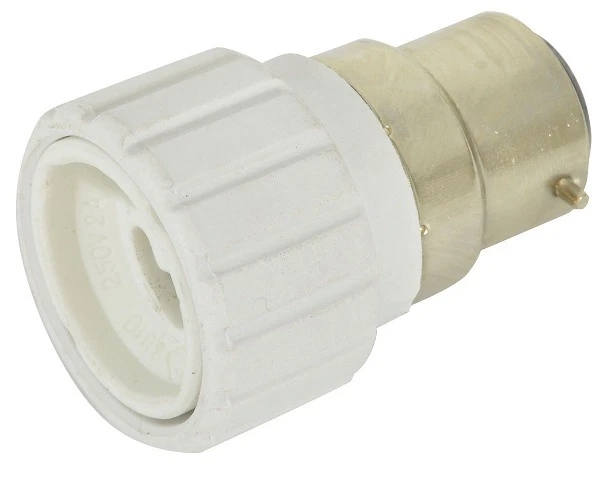 BC BAYONET CAP PLUG TO GU10 LIGHT BULB SOCKET ADAPTOR X 1 - Image 1 of 1