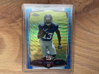 2014 Topps Chrome Odell Beckham Jr. Blue Wave Refractor - Image 1 of 2