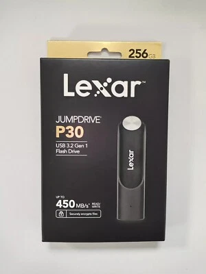 New Lexar Jumpdrive P30 256GB USB Flash Drive USB3.2 Gen1 Read Speed to 450MB/s - Image 1 of 4