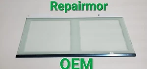 WR71X28410 Genuine Haier Refrigerator Glass Shelf & Plastic 2pcs Assy HRQ16N3BGS - Picture 1 of 4