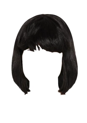THE RUBBER PLANTATION ™ MIA WALLACE WIG PULP FICTION LADIES 90'S MOVIE FANCY DRESS COSTUME BLACK BOB