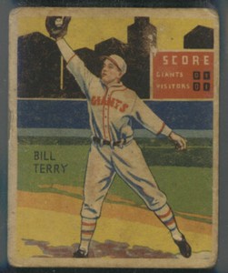 1934 Diamond Stars #14 Bill Terry JC12 - GD