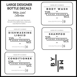 Designer bottle labels / decals - White label collection (Large) - Foto 1 di 4