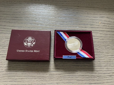 1996 Atlanta Centennial Olympics S Proof Swimming Half Dollar Coin Cover
