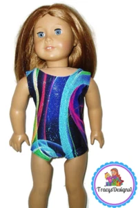 Sparkly Lines Leotard fits popular Girl 18" doll clothes Gymnastics - Picture 1 of 4