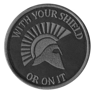 parche espartano CON TU ESCUDO O SOBRE ÉL bordado tenue devgru sellos navales de Estados Unidos - Imagen 1 de 2