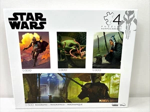 Star Wars The Mandalorian 300 & 500 Piece Puzzles Baby Yoda MISSING ONE PUZZLE - Picture 1 of 6