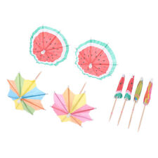 50PCS Cocktail Umbrella Sticks Decorative Toothpicks Fruit Dessert Drinks Picks