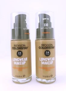 2 x Revlon ColorStay Longwear Makeup Combination/Oily Skin 330 NATURAL TAN - Picture 1 of 3