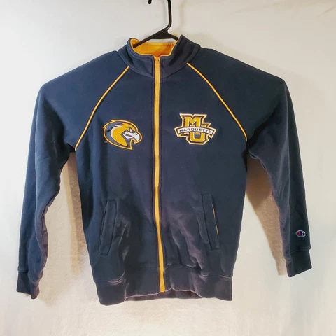 Vtg Marquette University Golden Eagles Champion Full Zip Track Jacket Mens Small Cover
