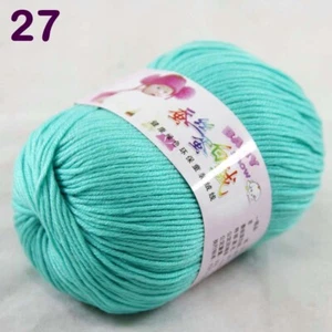 Sale 1ball 50g Baby Cashmere Silk Wool Children hand knitting Yarn 27 Teal - Picture 1 of 24