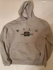 Minnesota Wild NHL CCM Jersey Style M Gray Hoodie Sweatshirt Team Issue - Picture 1 of 6