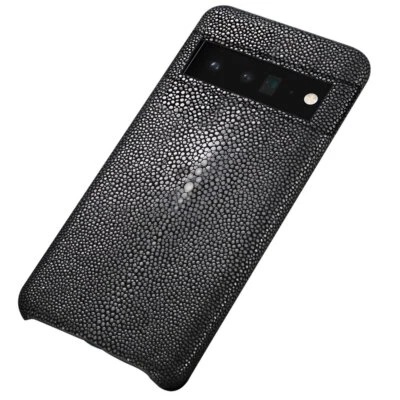 Genuine Stingray Leather Case for Google Pixel 9 8 Pro XL Pearl Fish Skin Cover - Image 1 of 4